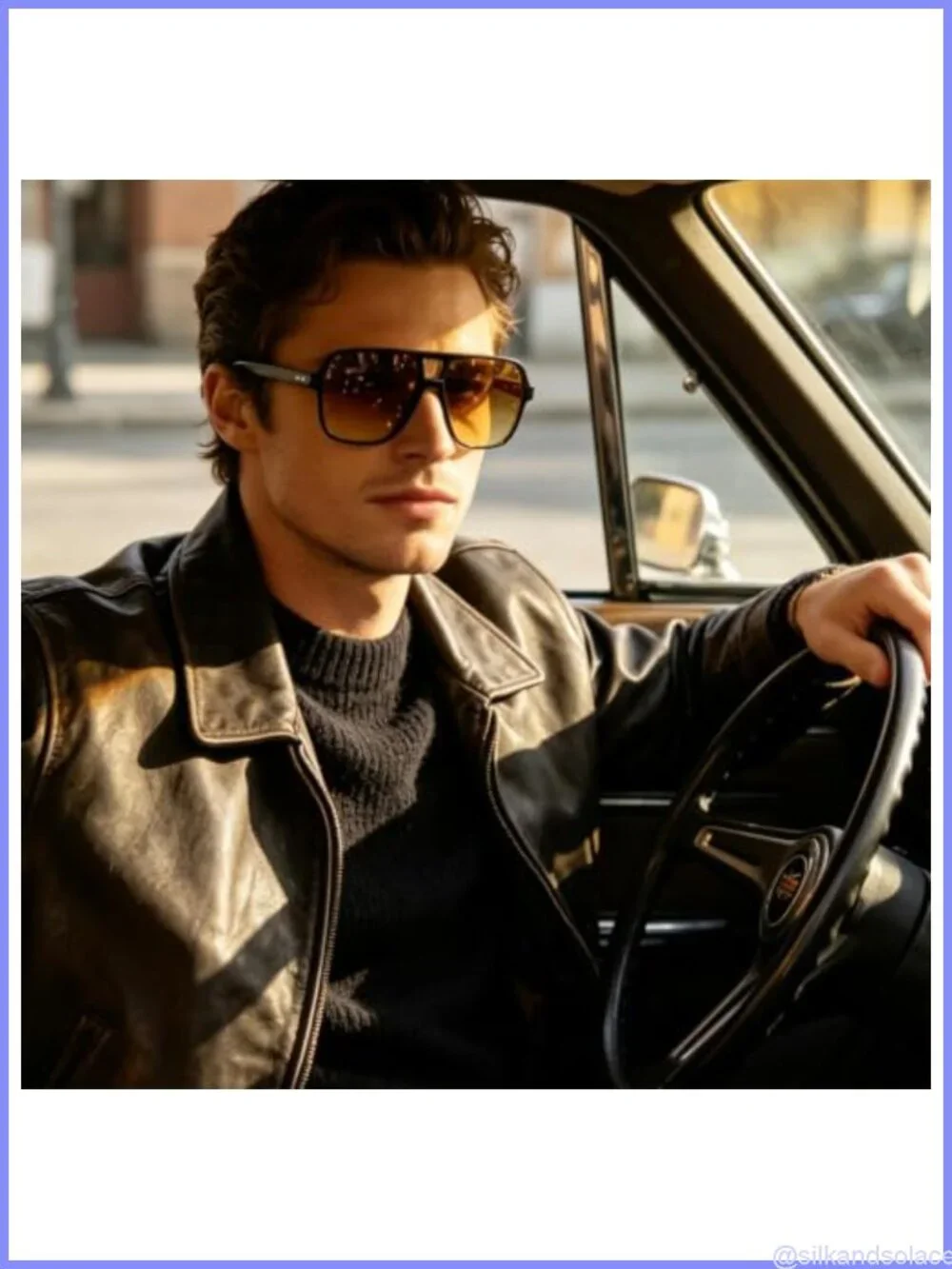 Retro Square 70s Aviator Sunglasses UV400 Tinted Lens Unisex Adult